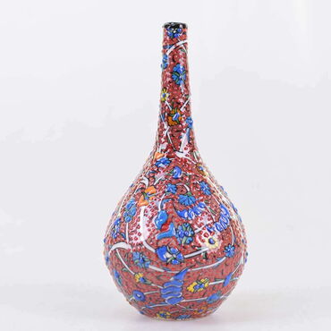 Turkish Ceramics Tezhip 20 cm Vase - Thumbnail