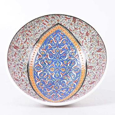 Turkish Ceramics Tezhip 25 cm Bowl - Thumbnail