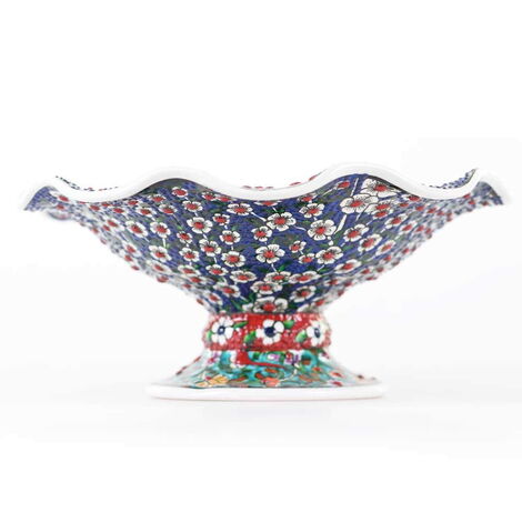 Turkish Ceramics Tezhip 25 cm Bowl with Stand