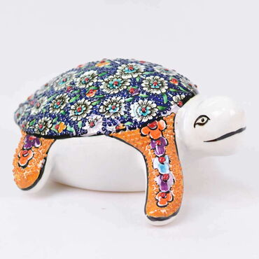 Myros - Turkish Ceramics Tezhip Big Size Turtle Figurine