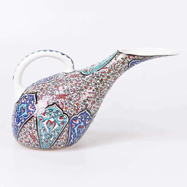 Turkish Ceramics Tezhip Duck Carafe - Thumbnail