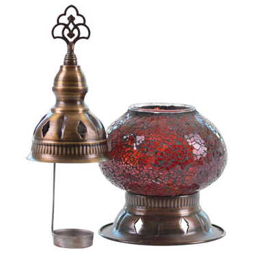 Turkish Mosaic Candle Holder Lamp No 2 - Thumbnail