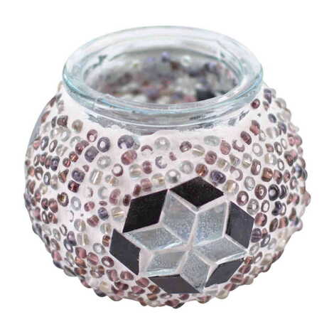 Turkish Mosaic Cracked Candle Holder Lamp Small Size - 3