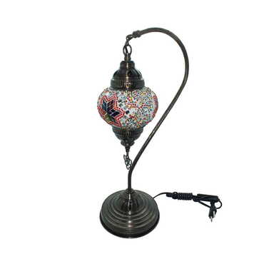 Myros - Turkish Mosaic Goosneck Desktop Lamp No:2