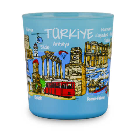 Türkiye Temalı Cam Bardak Mum - 2