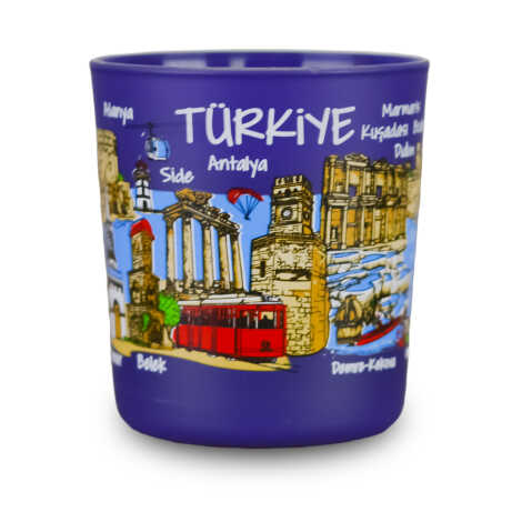 Türkiye Temalı Cam Bardak Mum - 4