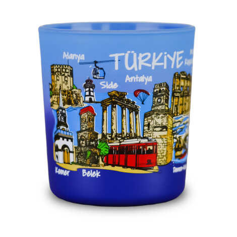 Türkiye Temalı Cam Bardak Mum - 6