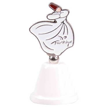 Turkey Themed Metal Enamel Hand Bell