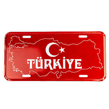 Türkiye Temalı METAL PLAKA 30,4x15 Cm - Myros