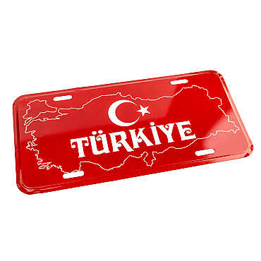 Türkiye Temalı METAL PLAKA 30,4x15 Cm - 2