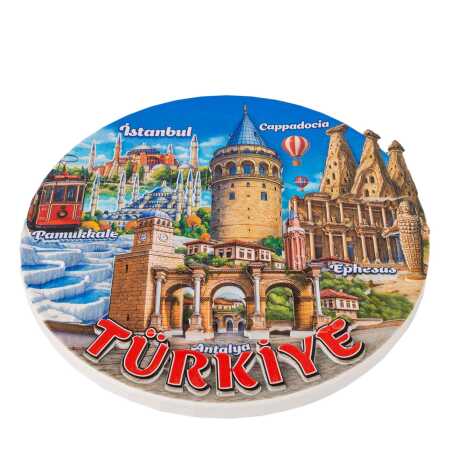 Türkiye Temalı Myros 20 Cm Uv Polyester Tabak - 2