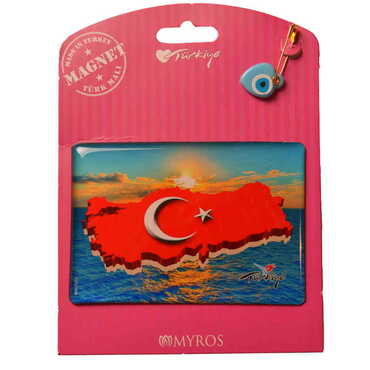 Turkey Themed Epoxy Dome Backing Card Souvenir Fridge Magnet - 4