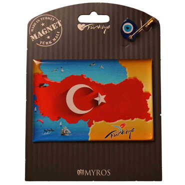 Turkey Themed Epoxy Dome Backing Card Souvenir Fridge Magnet - 5