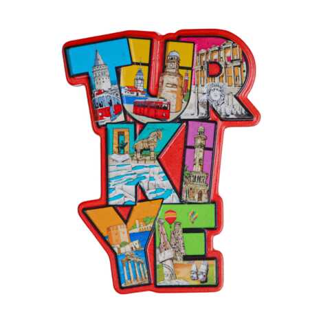 Türkiye Temalı Myros Yöresel Polyester Magnet - 1