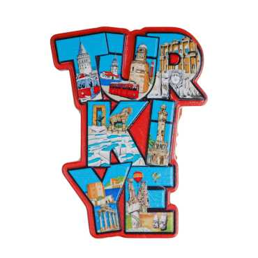 Türkiye Temalı Myros Yöresel Polyester Magnet - 4