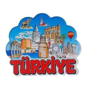 Türkiye Temalı Myros Yöresel Polyester Magnet - 5