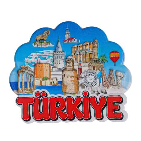 Türkiye Temalı Myros Yöresel Polyester Magnet - 5