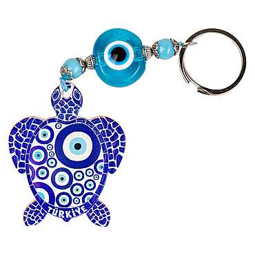 Türkiye Temalı Nazar Caretta Polyester Anahtarlık - Myros