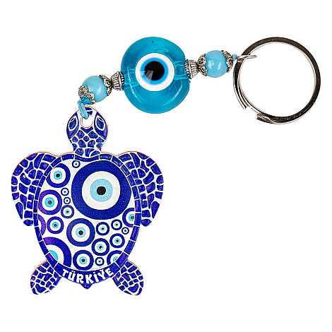 Türkiye Temalı Nazar Caretta Polyester Anahtarlık - 1