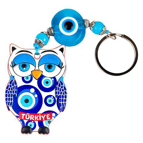 Türkiye Temalı Nazarlı Polyester Anahtarlık - 3