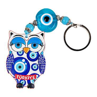 Türkiye Temalı Nazarlı Polyester Anahtarlık - 7