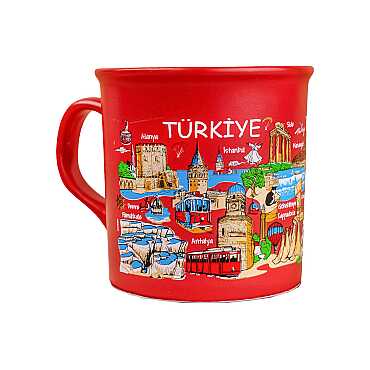 Türkiye Temalı Renkli Serigrafi Kupa - Myros