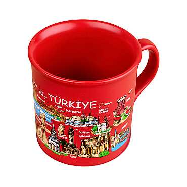Türkiye Temalı Renkli Serigrafi Kupa - 9