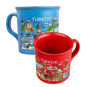 Türkiye Temalı Renkli Serigrafi Kupa - 2