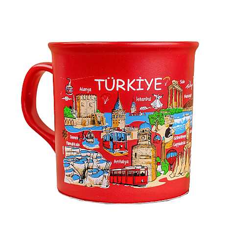 Türkiye Temalı Renkli Serigrafi Kupa - 4
