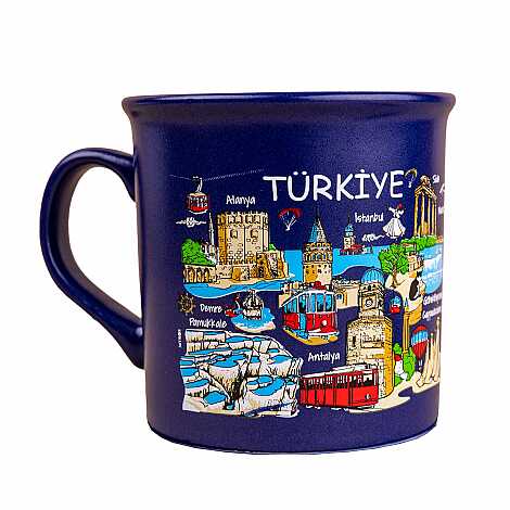 Türkiye Temalı Renkli Serigrafi Kupa - 6