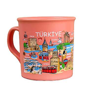 Türkiye Temalı Renkli Serigrafi Kupa - 8