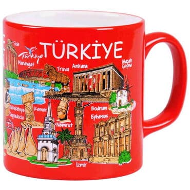 Turkey Themed Customised Serigraphy Printed Ceramic Mug 82x90 mm - 3
