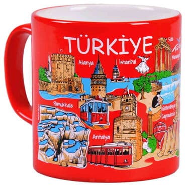Turkey Themed Customised Serigraphy Printed Ceramic Mug 82x90 mm - 2