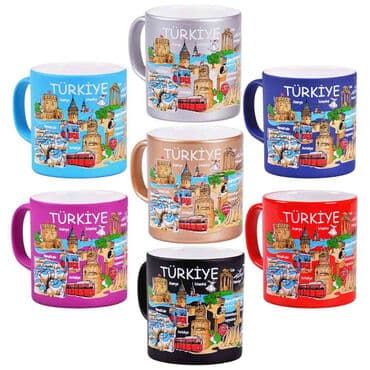 Turkey Themed Customised Serigraphy Printed Ceramic Mug 82x90 mm - 4