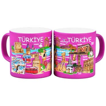 Turkey Themed Customised Serigraphy Printed Ceramic Mug 82x90 mm - 10