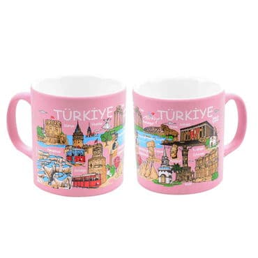 Turkey Themed Customised Serigraphy Printed Ceramic Mug 82x90 mm - 13