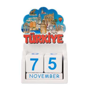 Türkiye Temalı Uv Baskılı Polyester Masa Takvimi - Myros