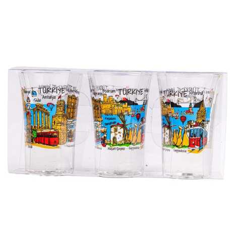 Türkiye Themed Set of Three Shot Glasses - 1