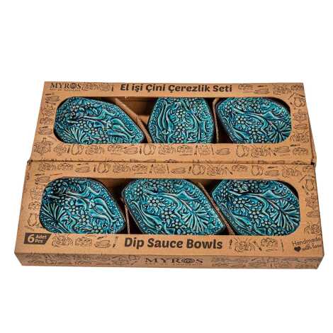 Turkuaz Altılı Kutulu Prizma Çerezlik - 2