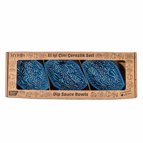 Turkuaz Üçlü Kutulu Prizma Çerezlik - 4