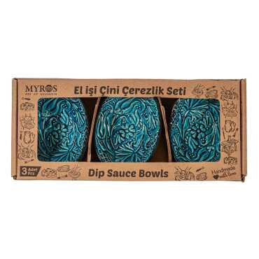 Turquoise Triple Boxed Gondola Snack Bowl - 3
