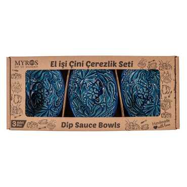 Turquoise Triple Boxed Gondola Snack Bowl - 4