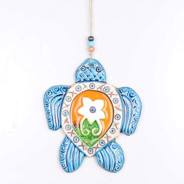 Myros - Turtle Themed Nautical Ceramics Third Size Wall Hanging