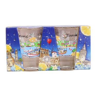 Turunç Themed Set of Two Shot Glasses