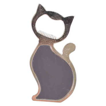 Turunc Themed Cat Shaped Metal Magnetic Bottle Opener 97x48 mm - Thumbnail