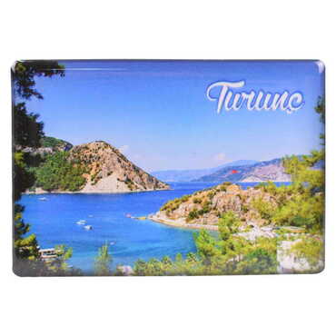 Turunc Themed Epoxy Dome Rectangle Souvenir Fridge Magnet 80x55 cm - Thumbnail