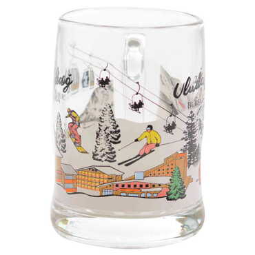 Uludag Themed Glass Mug Big Size - Thumbnail