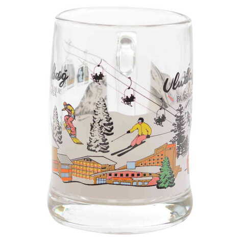 Uludag Themed Glass Mug Big Size