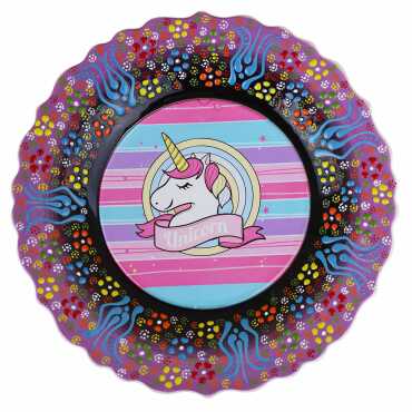 Unicorn Temalı Çini Myros Resim Tabak 18 cm