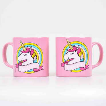 Unicorn Themed Ceramic Custom Printed Mug - Thumbnail